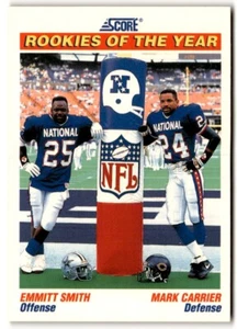 1991 Score Rookies Of The Year Emmitt Smith/Mark Carrier #675 - Picture 1 of 2