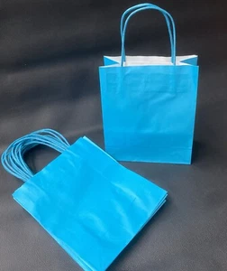 100 Papiertragetaschen Papiertüten Tragetasche 21x14x8cm BP44200-Blau - Bild 1 von 1