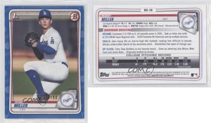2020 Bowman Draft Blue Border /150 Bobby Miller #BD-38