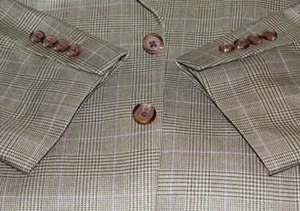 Ralph Lauren Karo Karo Blazer Herren Seide Wolle Sport Mantel Jacke Gr. 50-R - Bild 1 von 6