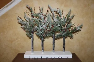 ILLUM. FROSTED PIP BERRY TREE CENTERPIECE Valerie Parr Hill HOLIDAY Red Berries - Picture 1 of 8