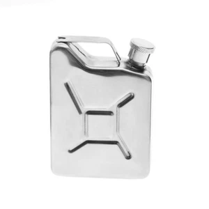 Mini 5oz Stainless Steel Jerry Can Hip Flask Liquor Whisky Pocket Alcohol Bottle - Picture 1 of 8
