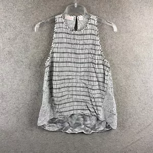 Sass & Bide Top Size 10 White The Clash Print Sleeveless Halter Singlet Flowy - Picture 1 of 24