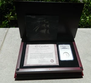 ELCAZADOR SHIPWRECK 1783 MO 2 REAL NGC GENUINE WITH DISPLAY BOX/COA - Picture 1 of 7