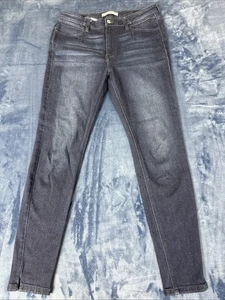 Jeans KanCan Maurices donna 30 skinny orlo spacco blu denim elasticizzato vita alta - Foto 1 di 11