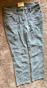 London Jean Corduroy Pants Blue Gray Size Womens 6 Extra Long Tall NEW - Picture 1 of 5