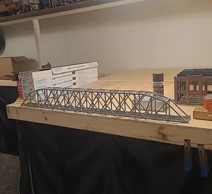 HO SCALE 46 Inch ARCHED TRUSS BRIDGE Single Track "not assembled" - Picture 1 of 7