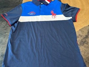 POLO RALPH LAUREN RLX 2015 US OPEN TENNIS BIG PONY SHIRT UOMO TAGLIA L - Foto 1 di 11