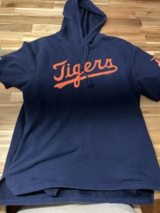 Sudadera con capucha de béisbol Mitchell & Ness Detroit Tigers manga corta azul marino grande - Imagen 1 de 2