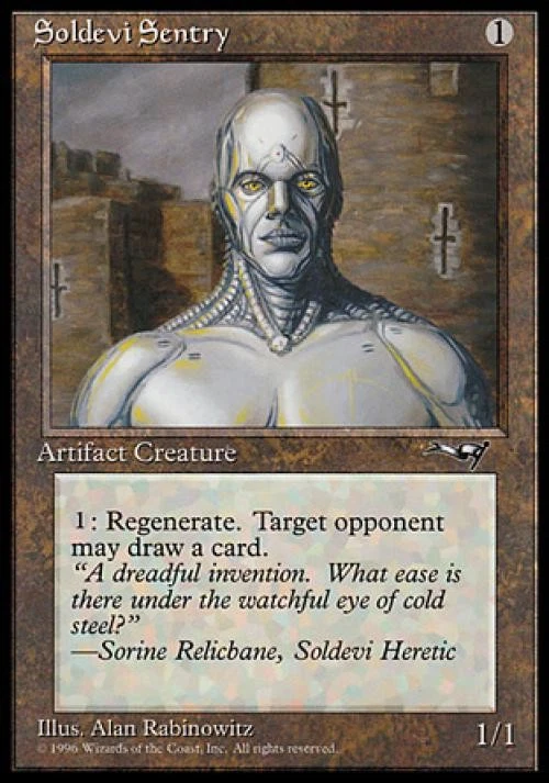 Soldevi Sentry (Head and shoulders) - Light Play MTG Alliances - Image 1 of 1