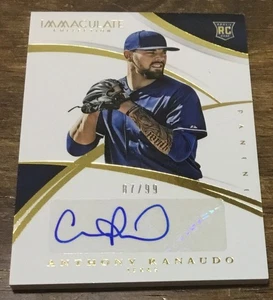2015 Panini Immaculate Autos Gold /99 Anthony Ranaudo #144 Rookie Auto RC - Foto 1 di 3