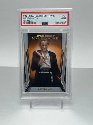 2021 Topps Star Wars Masterwork 31 Dryden Vos Orange 10/10 PSA 9 Mint - Image 1 of 2