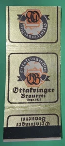 OTTAFRINGER BRAUEREI - OTTAFRINGER BIER MATCHBOOK COVER - ÖSTERREICH - Bild 1 von 3