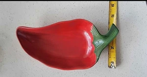 Rote kühle Paprika Paprika kleine Schale Löffel Rest  - Bild 1 von 2