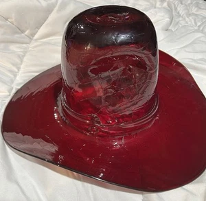Vintage 2002 Blenko Cowboy hat ice bucket Stamped and signed by Richard Blenko - Picture 1 of 5