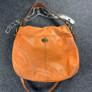 Borsa a tracolla hobo in pelle fossile marrone cognac boho borsa morbida - Foto 1 di 8