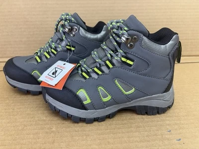 #S36 NUEVO CON ETIQUETAS Ciervos Ciervos Drew Gris y Verde Neón Impermeable Botas de Senderismo Niños Talla 13M Foto 1 de 4