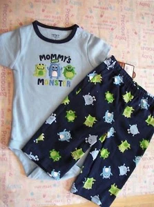CARTER'S 2 PIECE BABY OUTFIT 3 MTH NWT MOMMY'S MONSTER - Picture 1 of 3