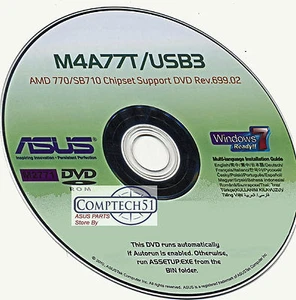 CONTROLADORES DE INSTALACIÓN AUTOMÁTICA DE PLACA BASE USB3 ASUS M4A77T M2771 - Imagen 1 de 1