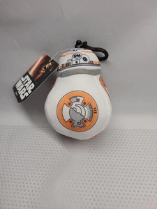 Disney Star Wars BB-8 Mini Plush Backpack Clip-On With Zipper Pocket 4.5" NWT - Picture 1 of 4