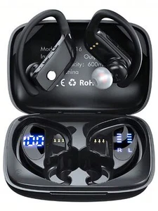 Wireless Earbuds Bluetooth 5.0 Headphones LED 48Hrs Play Back Sports Earphones - Picture 1 of 10