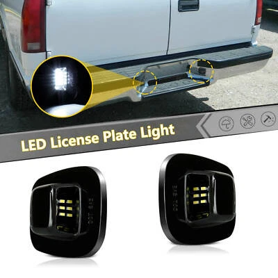 Rear LED License Plate Light Tag Lamp Assembly For Chevy GMC K1500 K2500 K3500 Foto 1 de 4