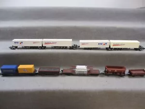 Roco scala N vari carri merci set 7 pezzi vagoni container e altri senza scatola originale Y702 - Foto 1 di 11