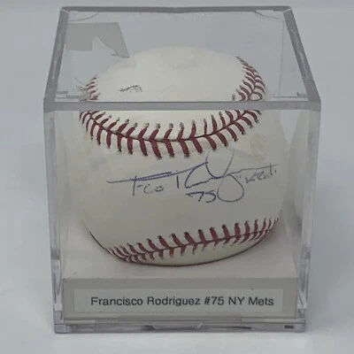 Béisbol firmado autografiado por Francisco Rodriguez - NY METS Foto 1 de 4