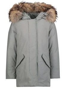 Woolrich Arctic Parka Daunenjacke Gr XS 34 Damen grau mit abnehmbaren Pelzbesatz - Bild 1 von 14