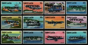 Santa Lucía 1983 - Servicio - Mi-Nr. 1-12 ** - MNH - Transporte - Imagen 1 de 1