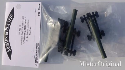 Armies in Plastic American Civil War 3x24 Pound Fortress Guns 1/32 Scale 54mm - Image 1 of 3