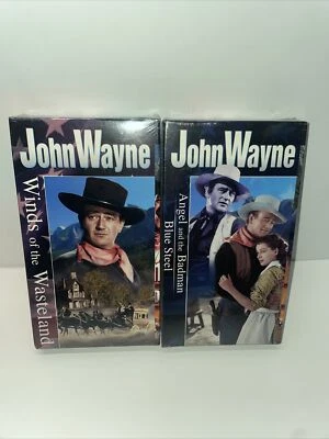 John Wayne Vhs Lot Of Two Winds Of The Wasteland Angel And The Bad man Blue Stee - Image 1 of 4