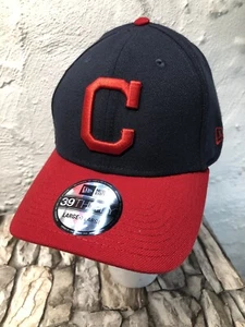 New Era 39THIRTY CLEVELAND INDIANS Navy/Red Baseball Flex 2019 Cap Mütze L/XL NICE - Bild 1 von 12