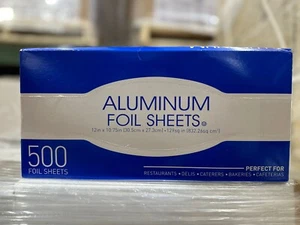 WANOWA Aluminum Silver 12 x10.75 Foil Sheet, 500 Count/Box (Pack of 6) 3000 PCS - Picture 1 of 6