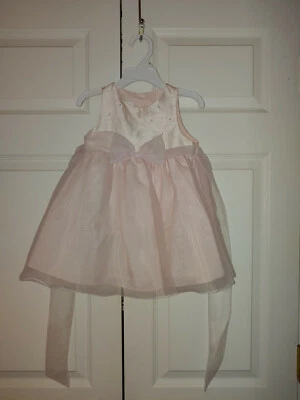 Girl Bonnie Baby Pink Silk Easter Special Occasion Holiday Dress Size 24 Months - Image 1 of 4