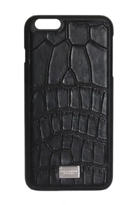 DOLCE & GABBANA Phone Case Black Pattern Leather Logo iPhone6 Plus RRP $700 - Picture 1 of 4