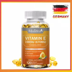 Vitamin E 1000 IE -120 Kapseln- Herzgesundheit- Immunsystem& gesunde Augen - Bild 1 von 9