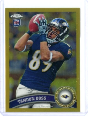 2011 Topps Chrome Gold Refractor Rookie #174 Tandon Doss No 47 of 50 - Image 1 of 2