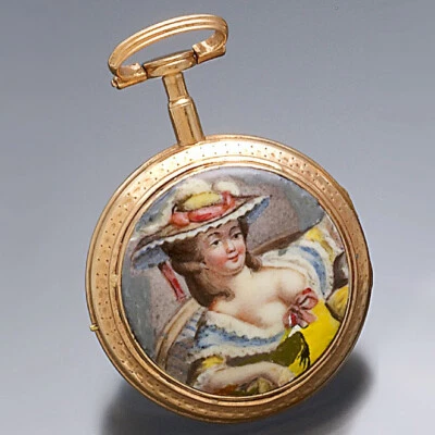 Rare Antique Enamel Verge Fusee Keywind Pocket Watch CA1780S - Image 1 of 4