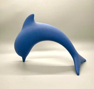 Handcrafted Modernist Lineasette Italy Ceramic Blue Dolphin Figurine - Picture 1 of 5