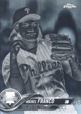 2018 Topps Chrome Black and White Negative Refractors #116 Maikel Franco