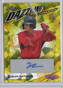 2023 Leaf Vivid Roman Anthony Dazzling Performers YELLOW AUTO AUTOGRAPH RC 6/10 - Picture 1 of 1