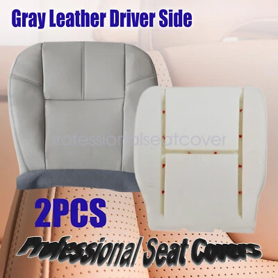 Cubierta de asiento inferior del conductor y gris espuma para GMC Sierra 1500 2500 3500 2007 2008-2014 Foto 1 de 4