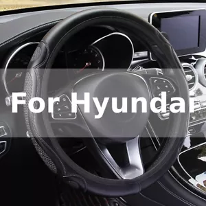 For Hyundai Car Steering Wheel Booster Cover Leather Non-slip Accessories 15inch - Foto 1 di 12