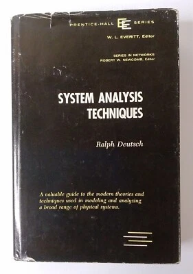 System Analysis Techniques By Ralph Deutsch Hardcover with unclipped dust jacket - Image 1 of 4