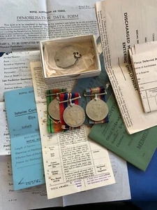 WW2 Australian RAAF Medal Group With Extras Royal Australian Air Force D12 - Picture 1 of 6