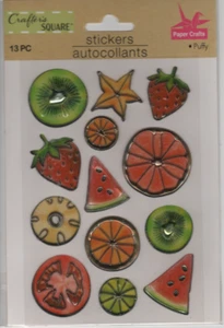 Crafter's Square Fruit & Shells 3D Pop Up Sticker Pack FREE SHIPING - Picture 1 of 1