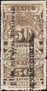 MEXICO, 1919. Impuesto Especial IE24 E, Used - Bild 1 von 1
