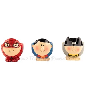 Superhero Egg Cups Batman Spiderman Superman - Picture 1 of 13