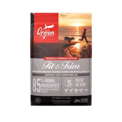 Comida seca para perros ORIJEN Fit Trim sin granos 13 lb alta en proteínas nutrición natural Foto 1 de 4